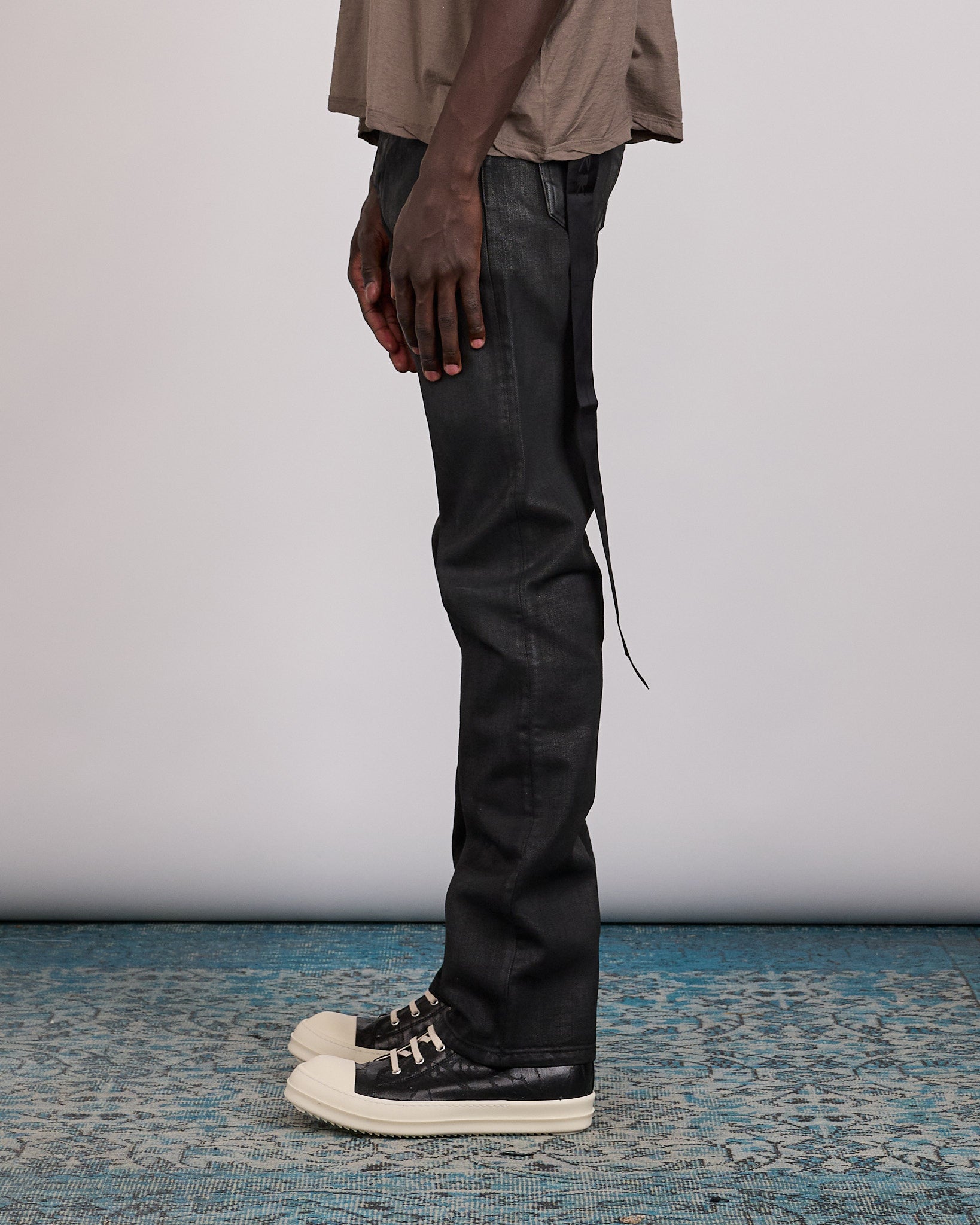 Rick Owens DRKSHDW Fog Cut Jean Black Wax – LESS 17