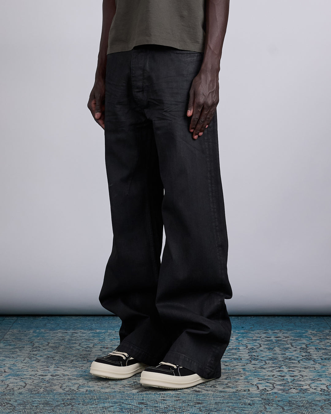 Rick Owens DRKSHDW Geth 13oz Jean Black Wax