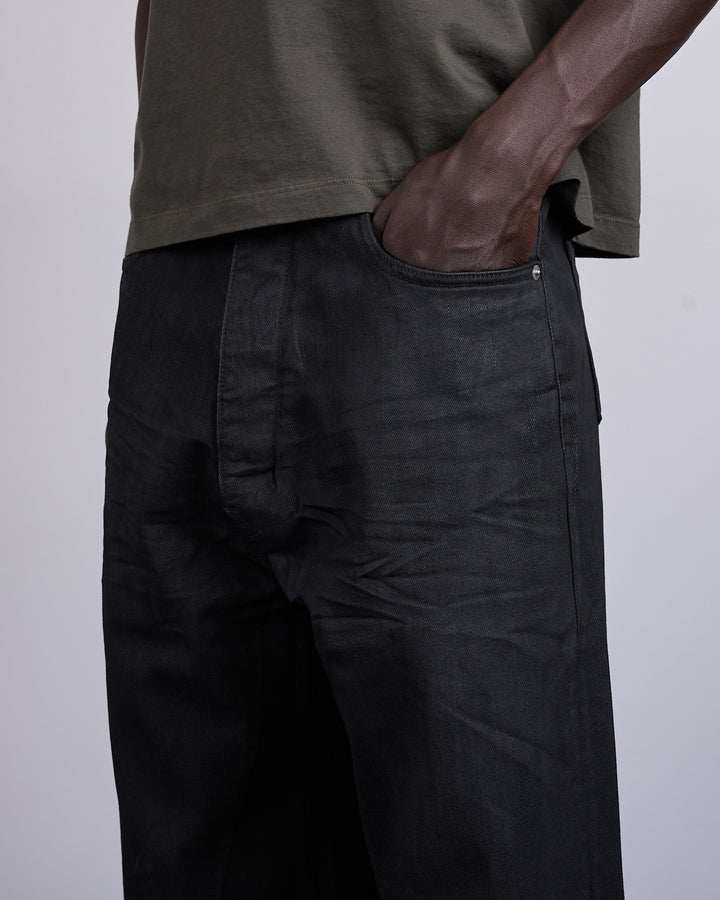 Rick Owens DRKSHDW Geth 13oz Jean Black Wax