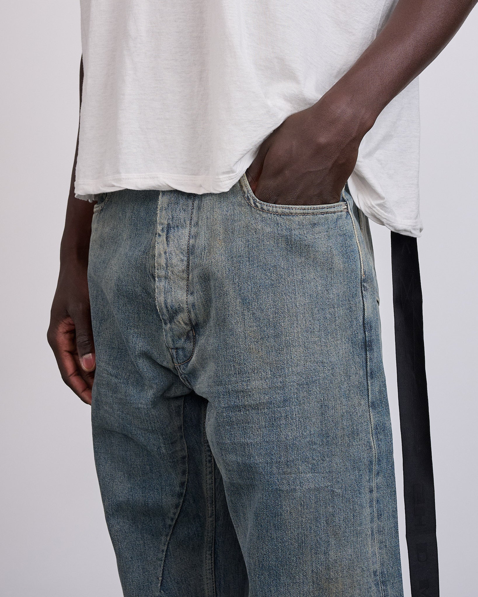 Rick Owens DRKSHDW Geth Jean 13oz Mineral Indigo – LESS 17