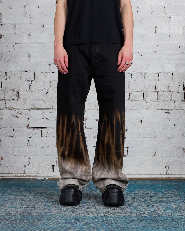 Rick Owens DRKSHDW Geth Jean 13oz Sun Denim Black