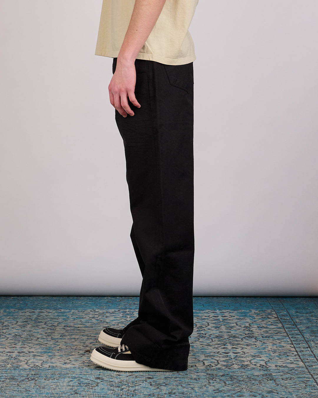 Rick Owens DRKSHDW Geth Jean Canvas Black