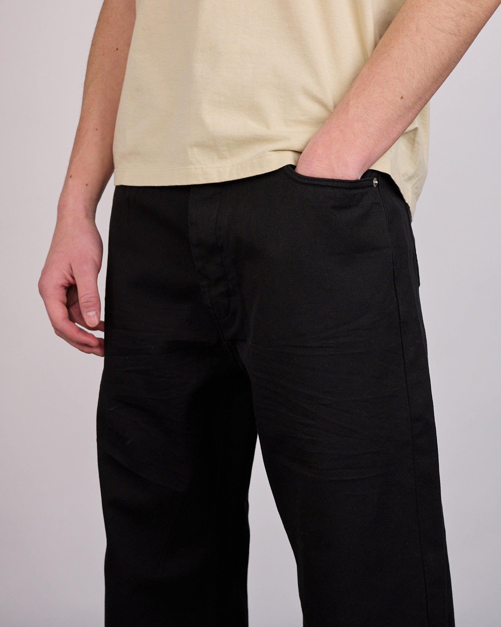 Rick Owens DRKSHDW Geth Jean Canvas Black – LESS 17