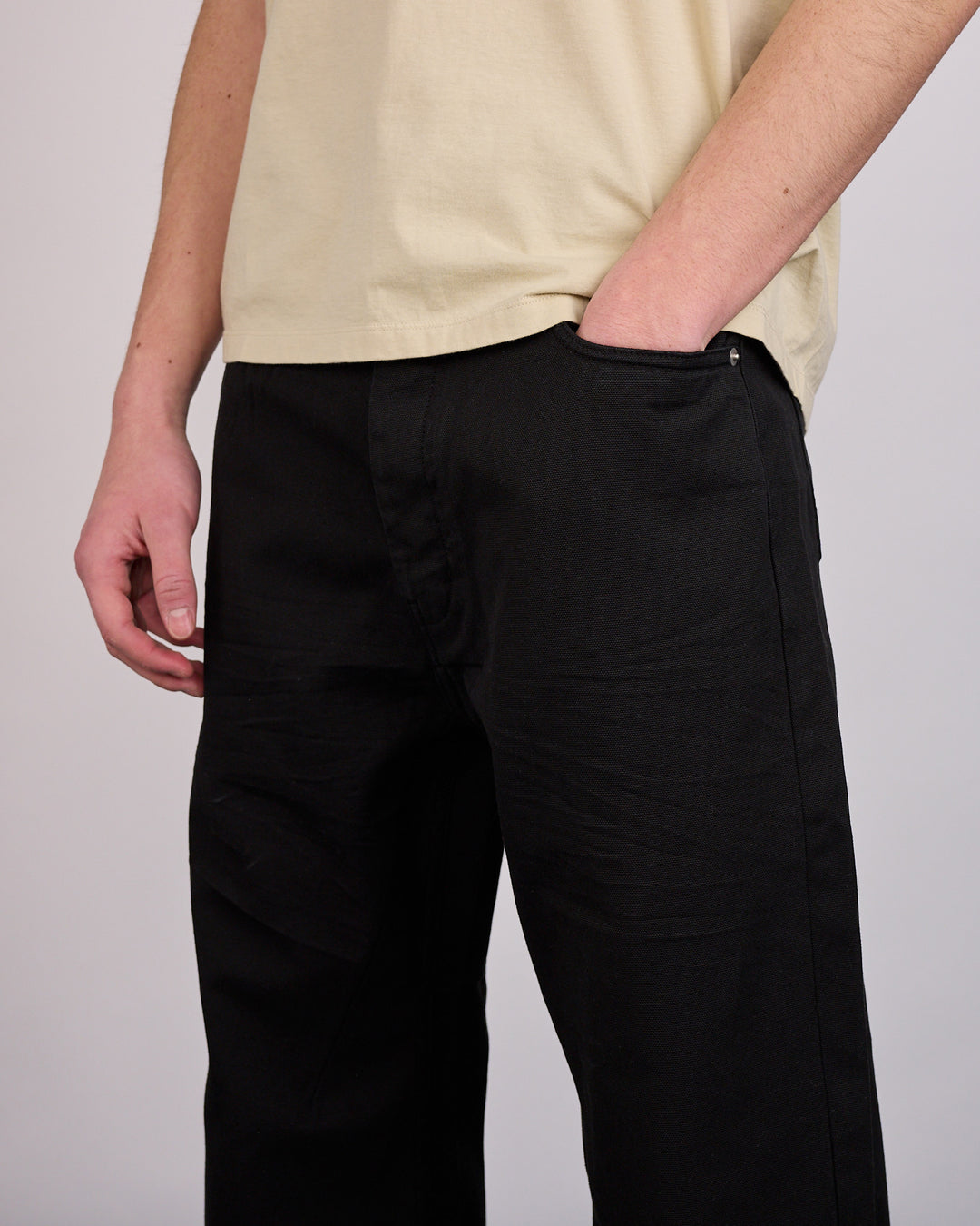 Rick Owens DRKSHDW Geth Jean Canvas Black