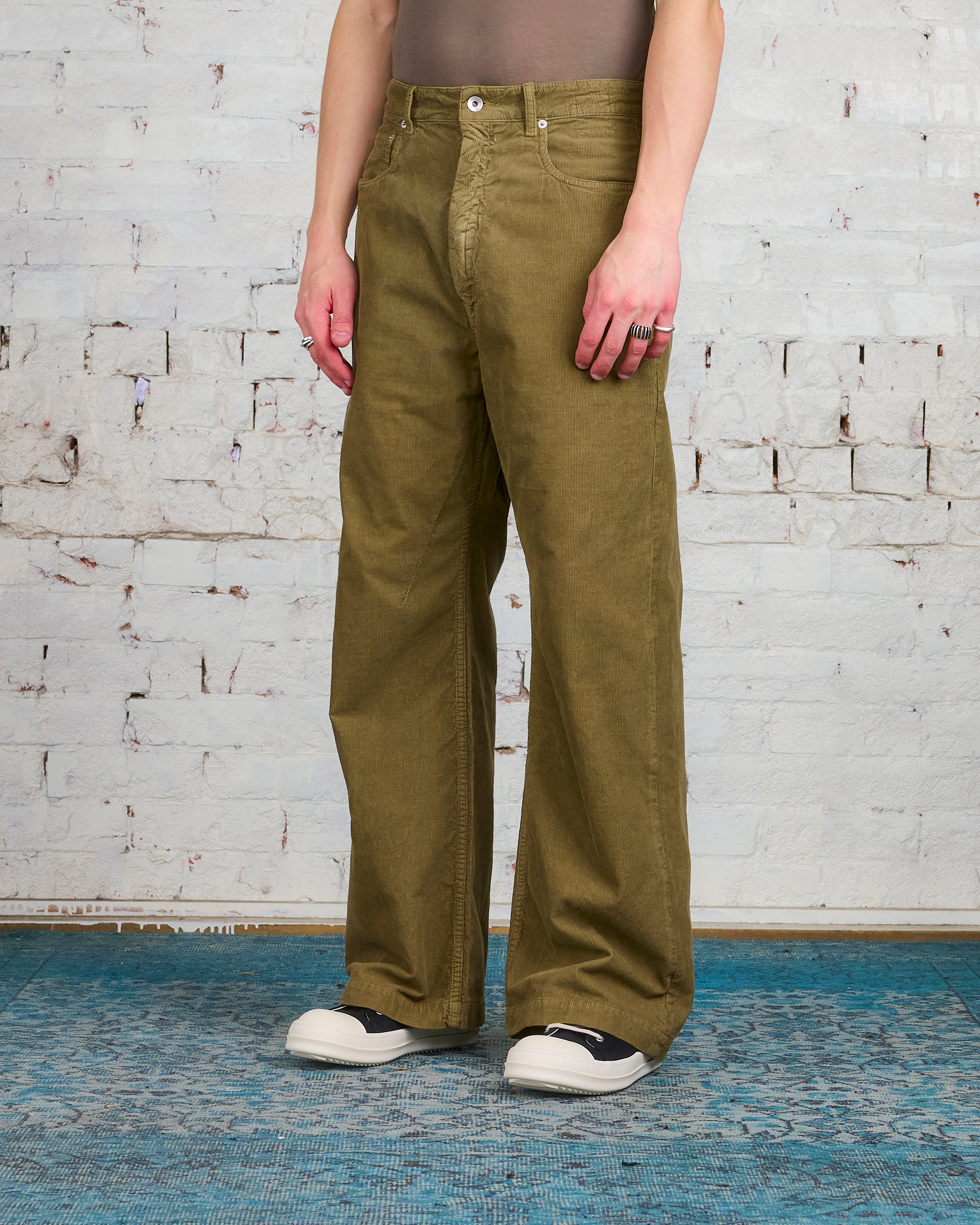 Rick Owens DRKSHDW Geth Jean Corduroy Pale Green – LESS 17