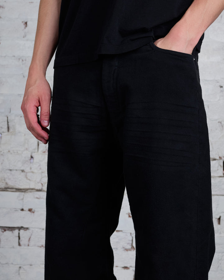 Rick Owens DRKSHDW Geth Jean Cotton Moleskin Black