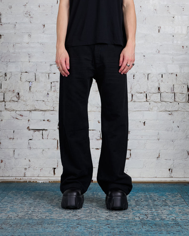 Rick Owens DRKSHDW Geth Jean Cotton Moleskin Black