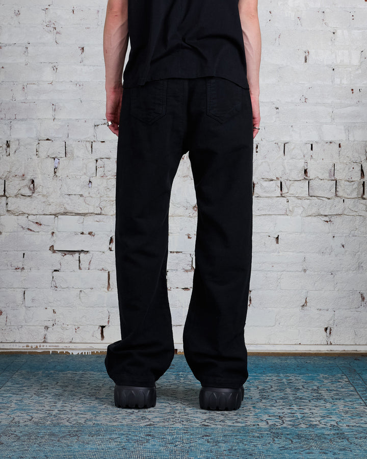 Rick Owens DRKSHDW Geth Jean Cotton Moleskin Black