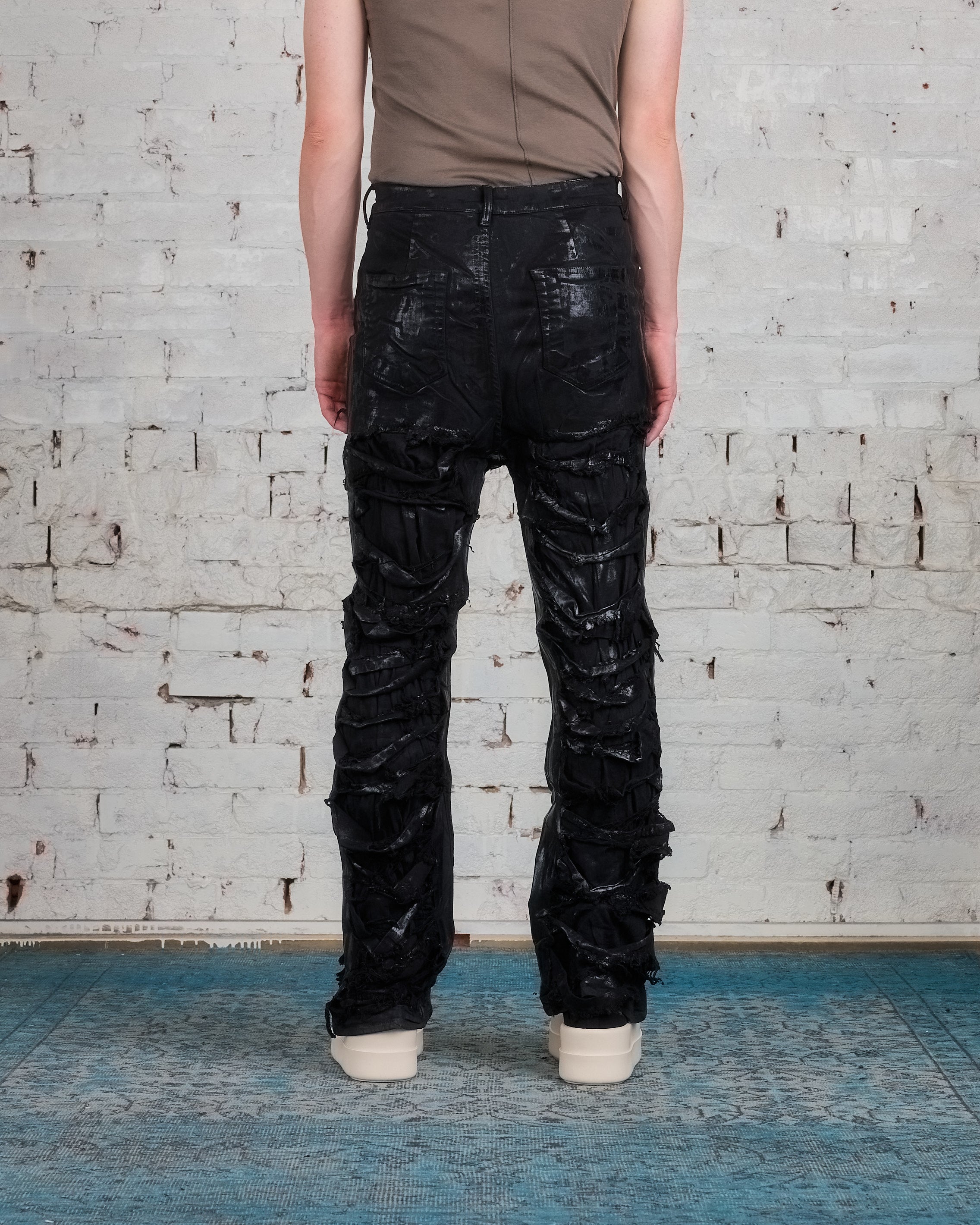 Rick Owens DRKSHDW Geth Jean Stretch Black Foil Denim – LESS 17