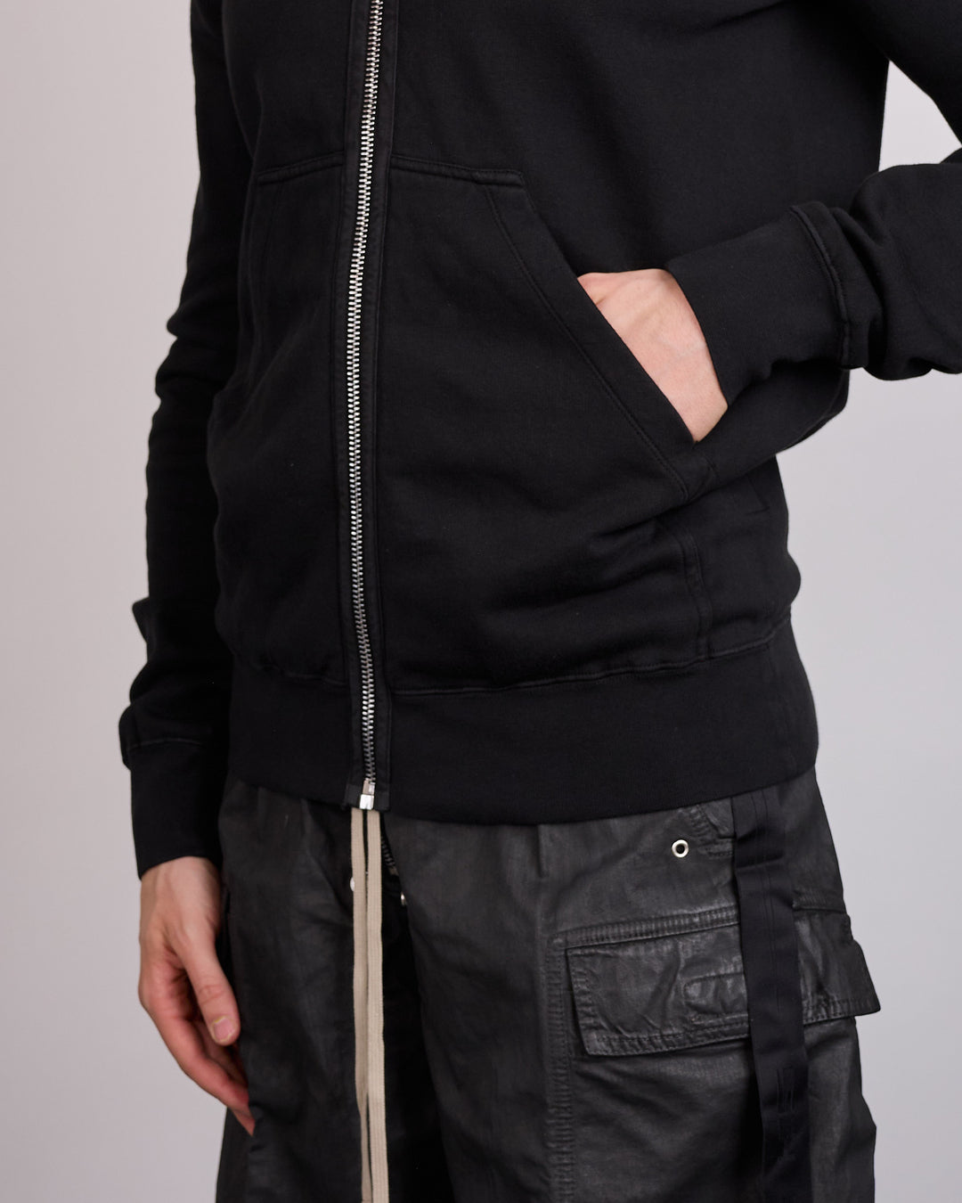 Rick Owens DRKSHDW Gimp Full-Zip Hoodie Felpa Black