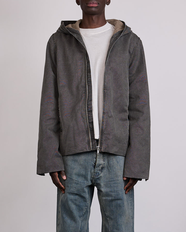 Rick Owens DRKSHDW Gimp Lined Zip Jacket Canvas Gravel