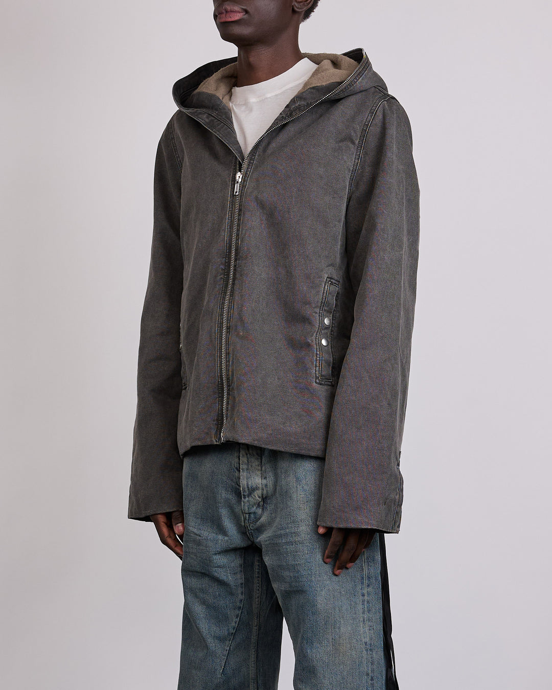 Rick Owens DRKSHDW Gimp Lined Zip Jacket Canvas Gravel