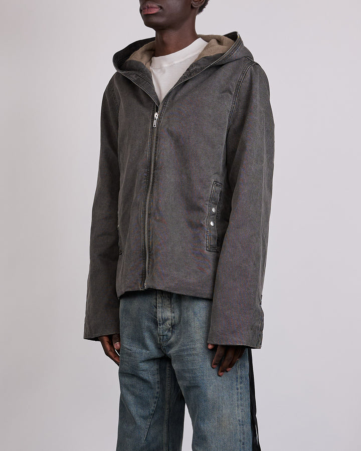Rick Owens DRKSHDW Gimp Lined Zip Jacket Canvas Gravel