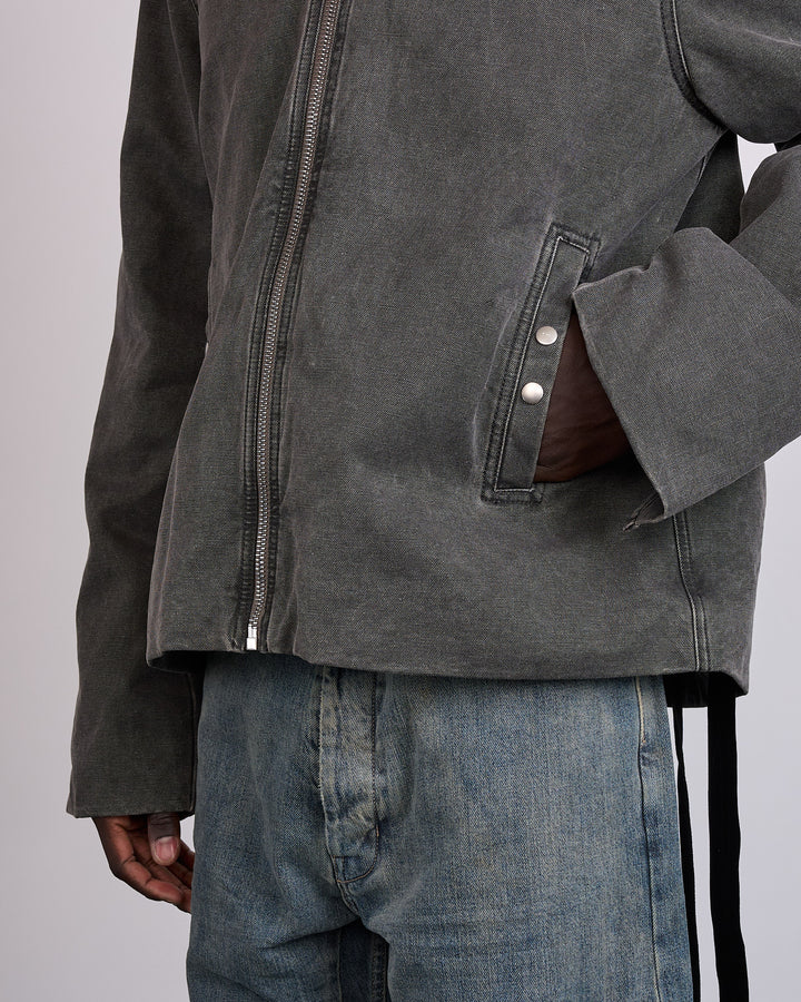 Rick Owens DRKSHDW Gimp Lined Zip Jacket Canvas Gravel