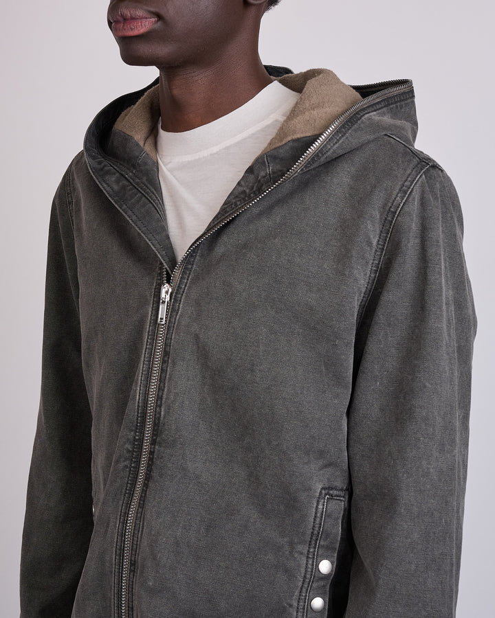 Rick Owens DRKSHDW Gimp Lined Zip Jacket Canvas Gravel