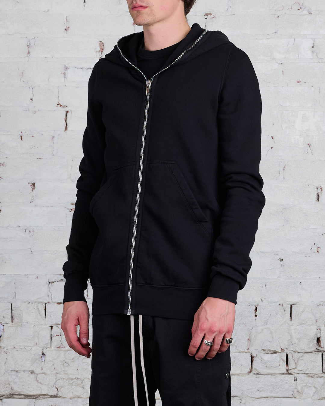 Rick Owens DRKSHDW Gimp Zip Hood Felpa Black