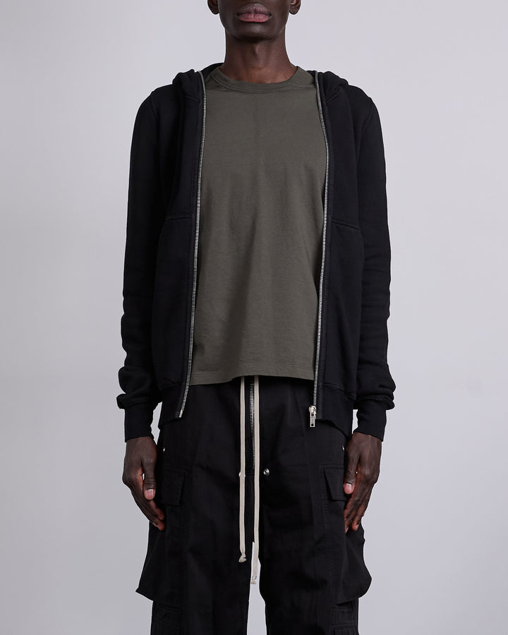 Rick Owens DRKSHDW Gimp Zip Hood Slub Felpa Black