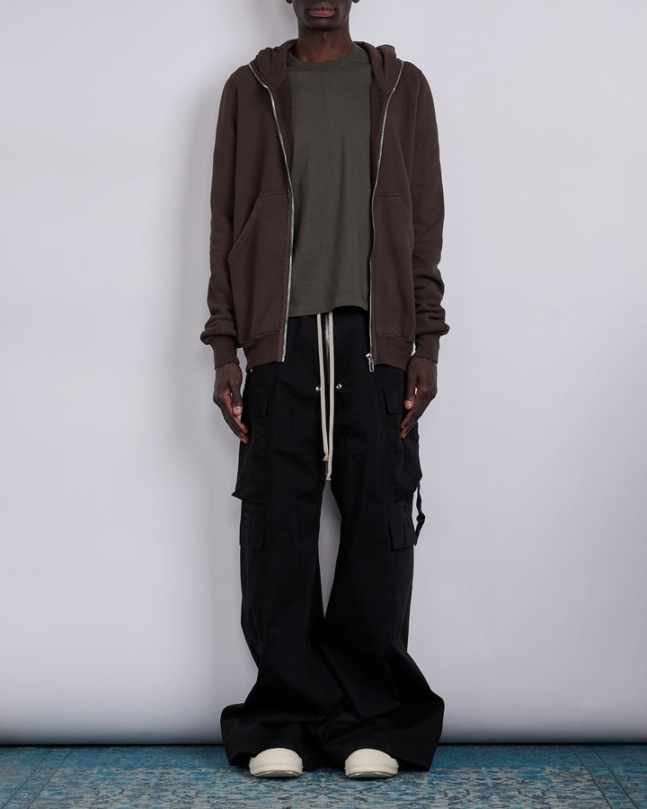 Rick Owens DRKSHDW Gimp Zip Hood Slub Felpa Dark Dust