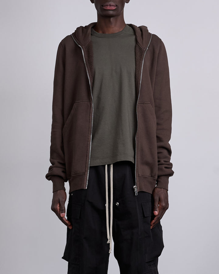 Rick Owens DRKSHDW Gimp Zip Hood Slub Felpa Dark Dust