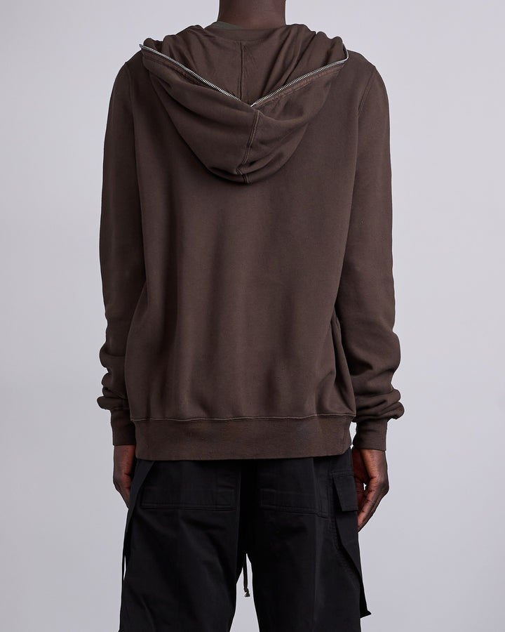 Rick Owens DRKSHDW Gimp Zip Hood Slub Felpa Dark Dust