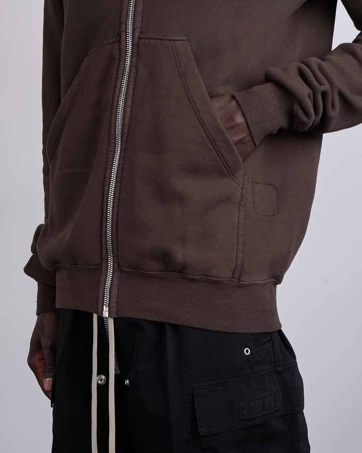 Rick Owens DRKSHDW Gimp Zip Hood Slub Felpa Dark Dust