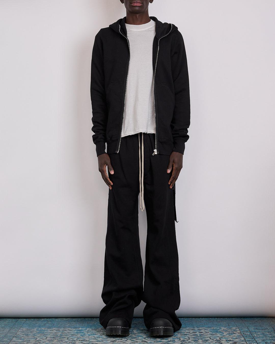 Rick Owens DRKSHDW Gimp Zip Hoodie Felpa Fleece Black