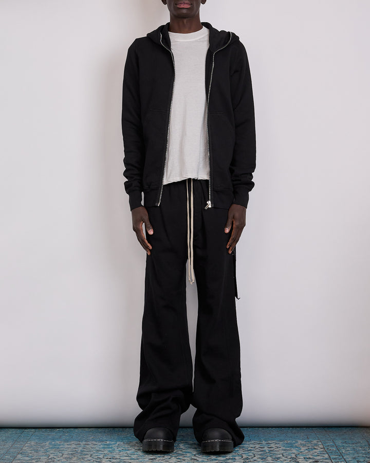 Rick Owens DRKSHDW Gimp Zip Hoodie Felpa Fleece Black