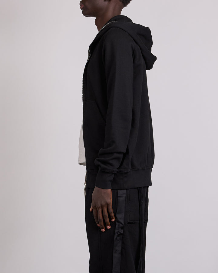 Rick Owens DRKSHDW Gimp Zip Hoodie Felpa Fleece Black