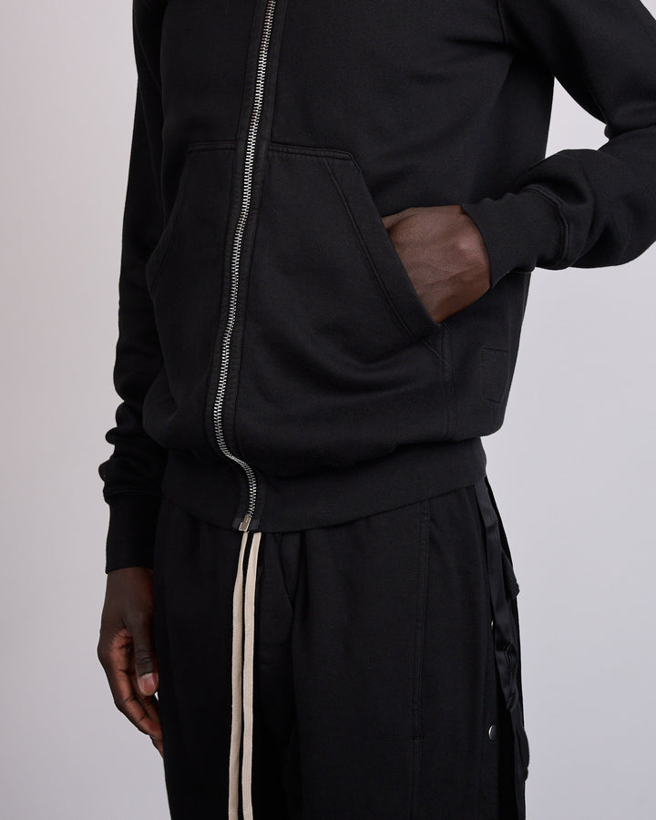 Rick Owens DRKSHDW Gimp Zip Hoodie Felpa Fleece Black