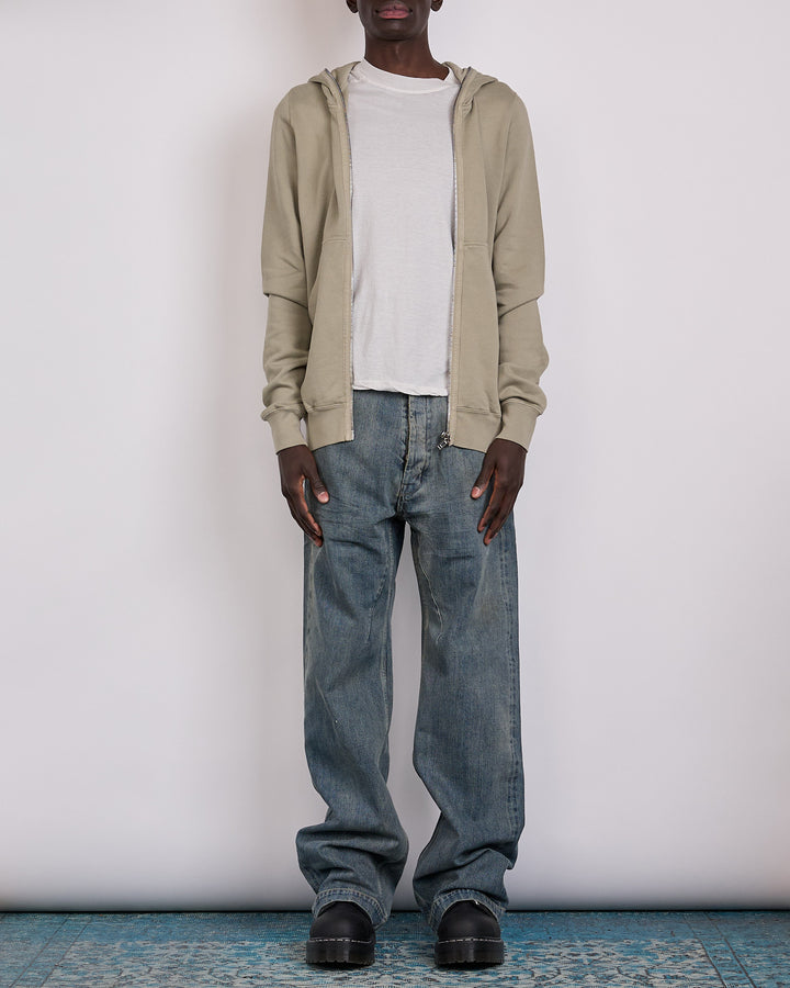 Rick Owens DRKSHDW Gimp Zip Hoodie Felpa Fleece Mineral
