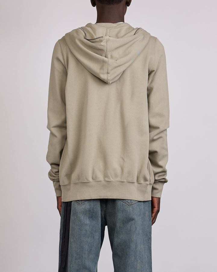 Rick Owens DRKSHDW Gimp Zip Hoodie Felpa Fleece Mineral