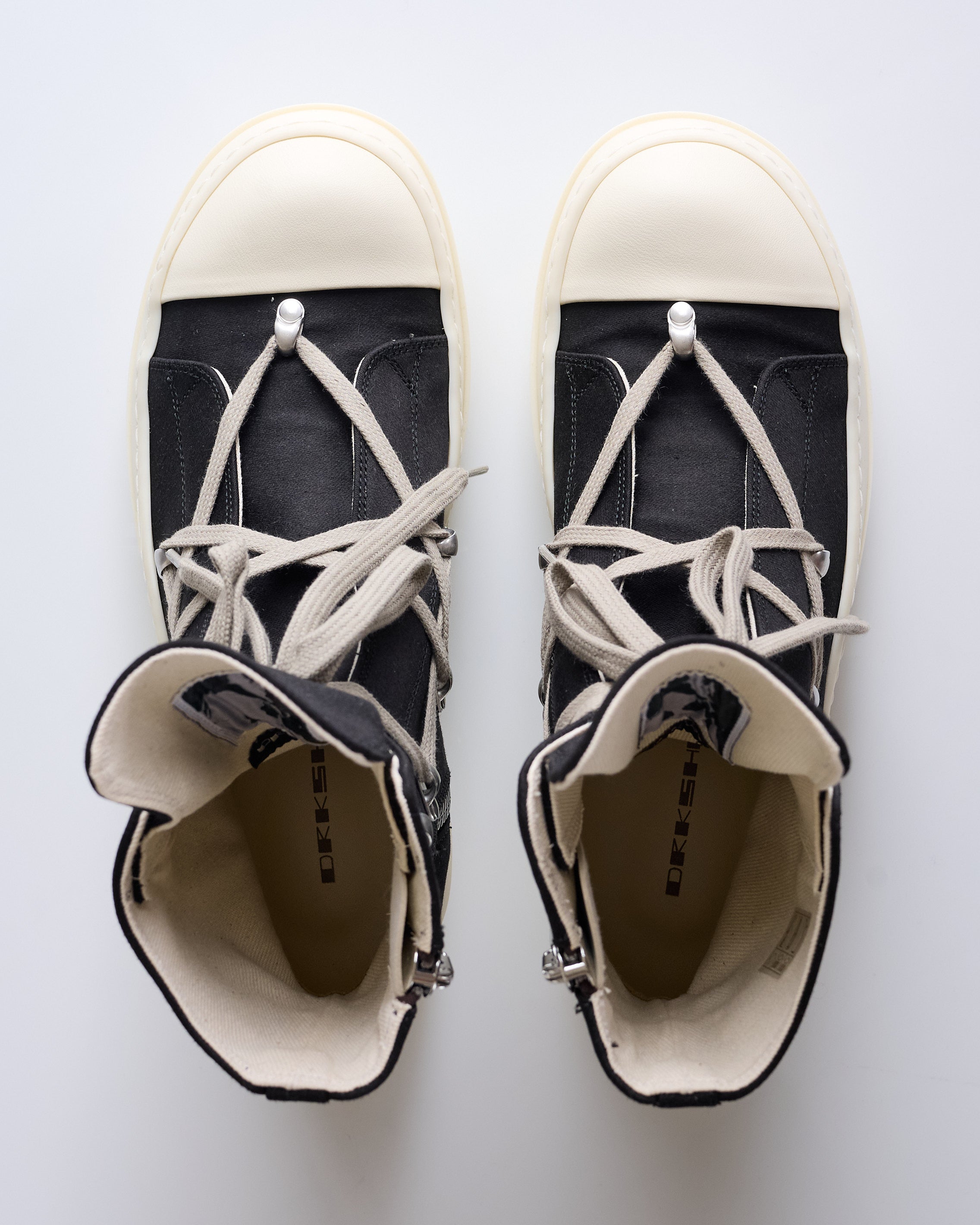 Rick Owens DRKSHDW Hexa Sneak Cotton Doeskin Black/Pearl/Milk