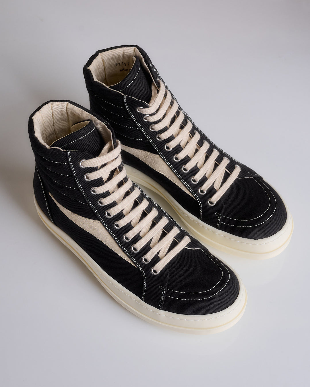 Rick Owens DRKSHDW High Vintage Sneaks Denim 13oz Black Milk