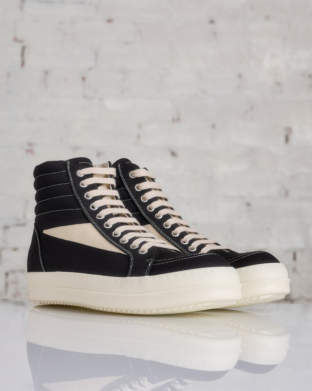Rick Owens DRKSHDW High Vintage Sneaks Denim 13oz Black Milk