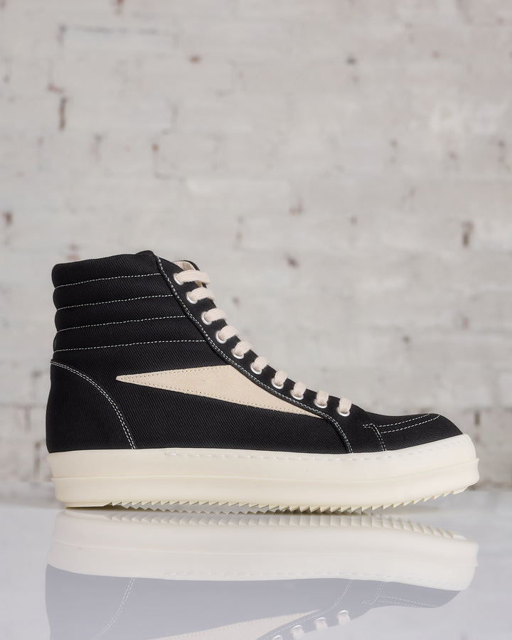 Rick Owens DRKSHDW High Vintage Sneaks Denim 13oz Black Milk