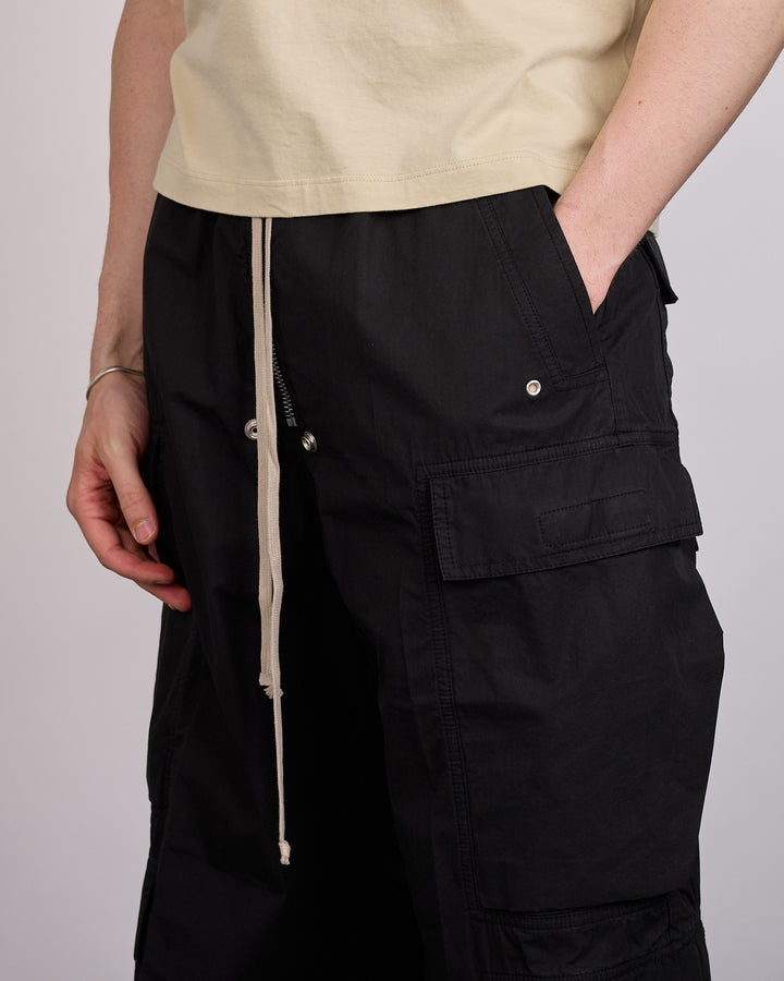 Rick Owens DRKSHDW Jumbo Cargo Bela Pant Ripstop Black