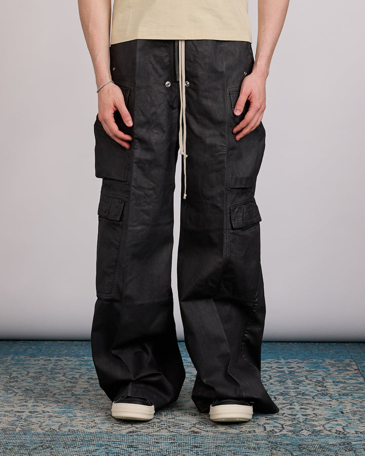 Rick Owens DRKSHDW Jumbo Cargo Bela Pant Stretch Deep Black Denim
