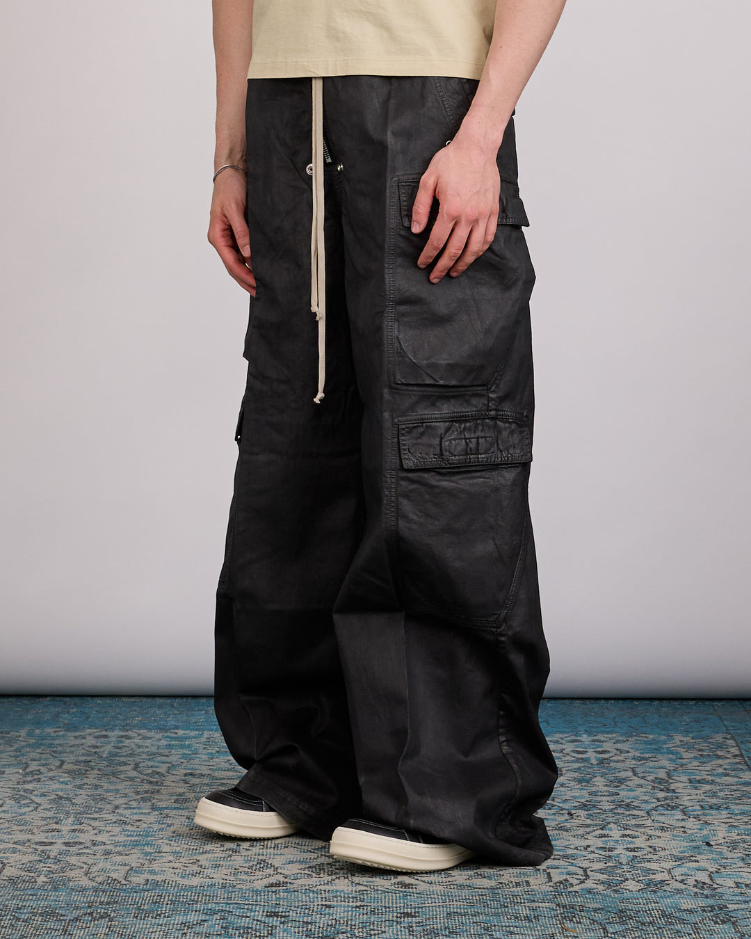 Rick Owens DRKSHDW Jumbo Cargo Bela Pant Stretch Deep Black Denim