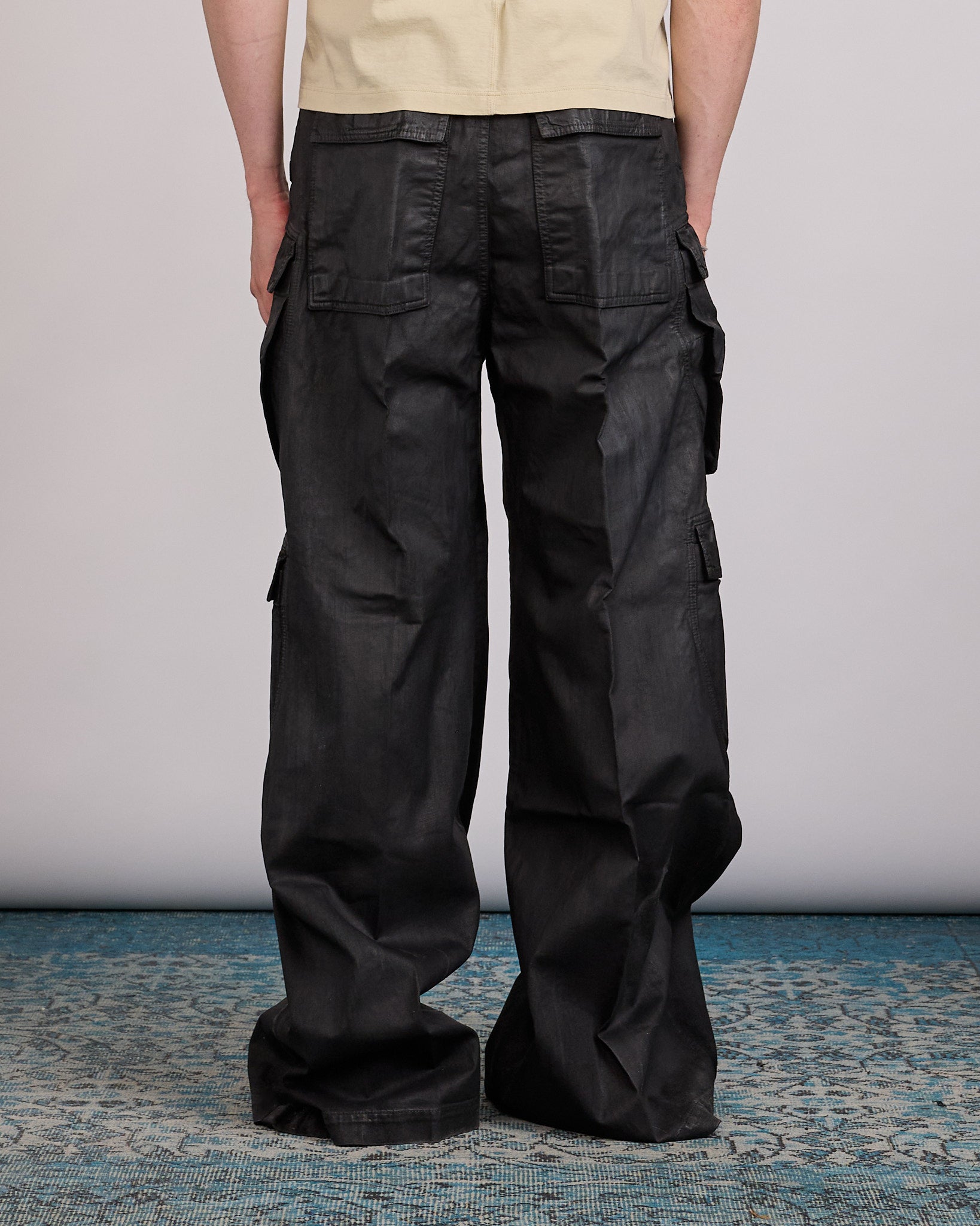 Rick Owens DRKSHDW Jumbo Cargo Bela Pant Stretch Deep Black Denim