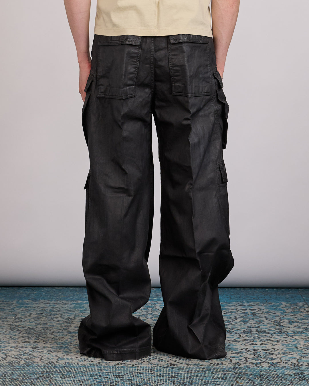 Rick Owens DRKSHDW Jumbo Cargo Bela Pant Stretch Deep Black Denim