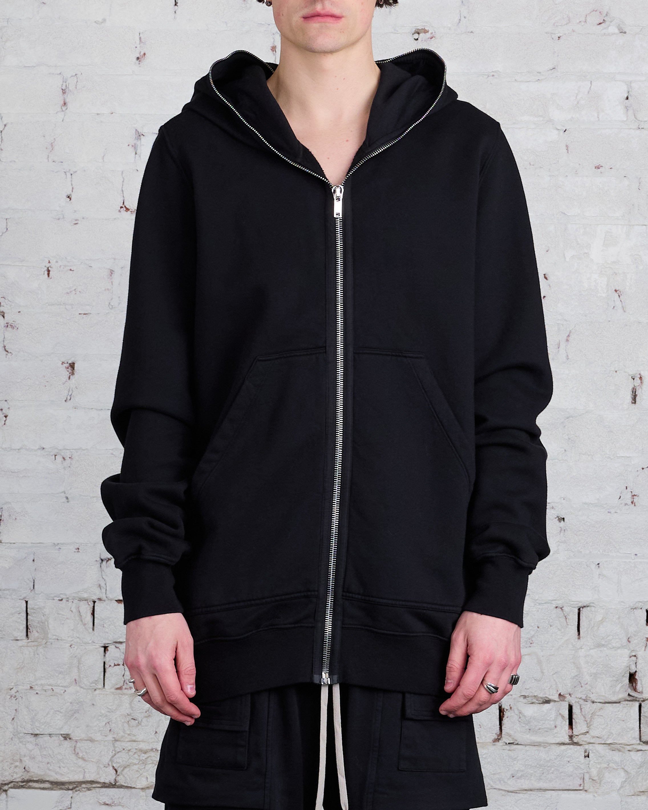 Rick Owens DRKSHDW Jumbo Gimp Hoodie RIG Heavy Jersey Black