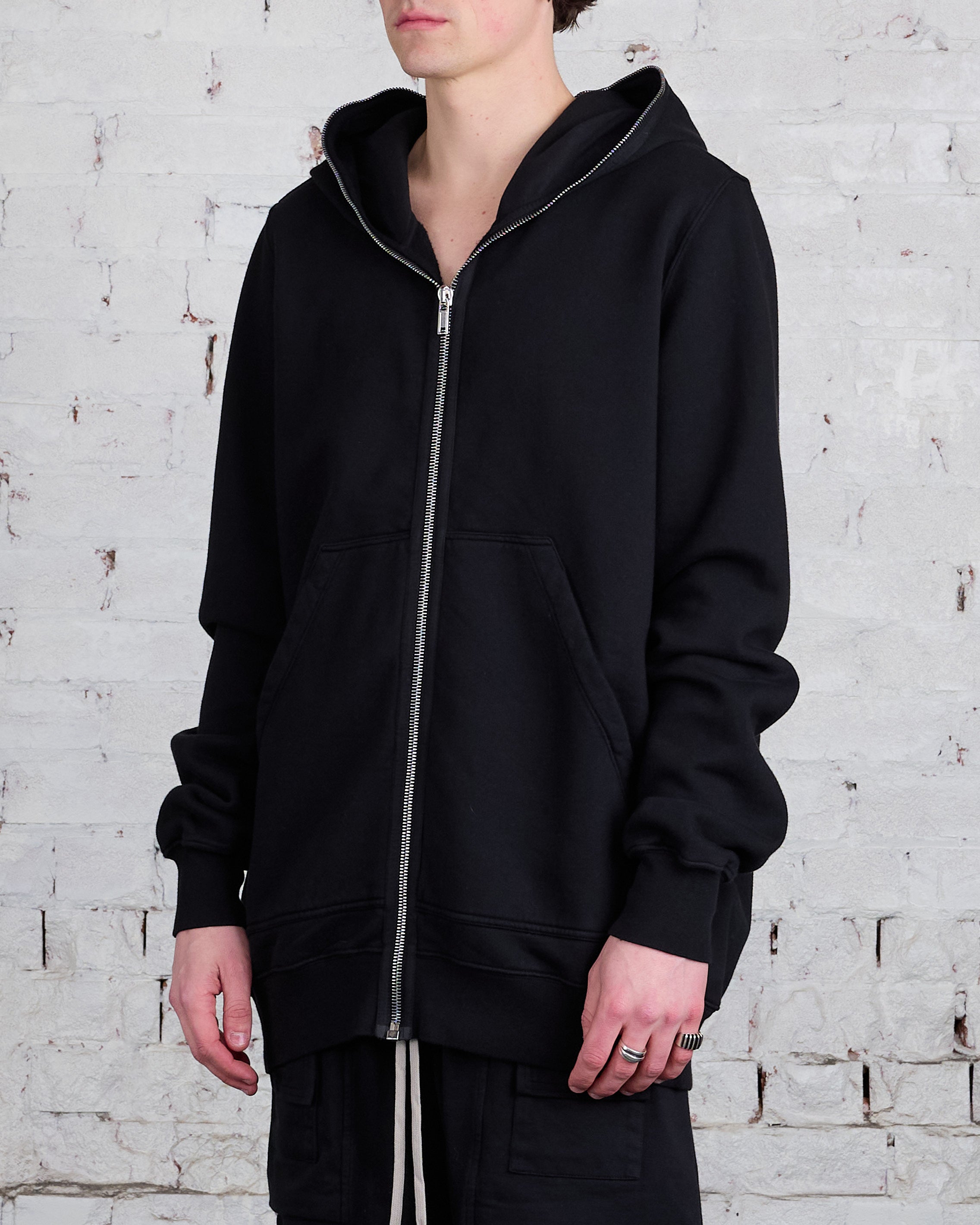 Rick Owens DRKSHDW Jumbo Gimp Hoodie RIG Heavy Jersey Black