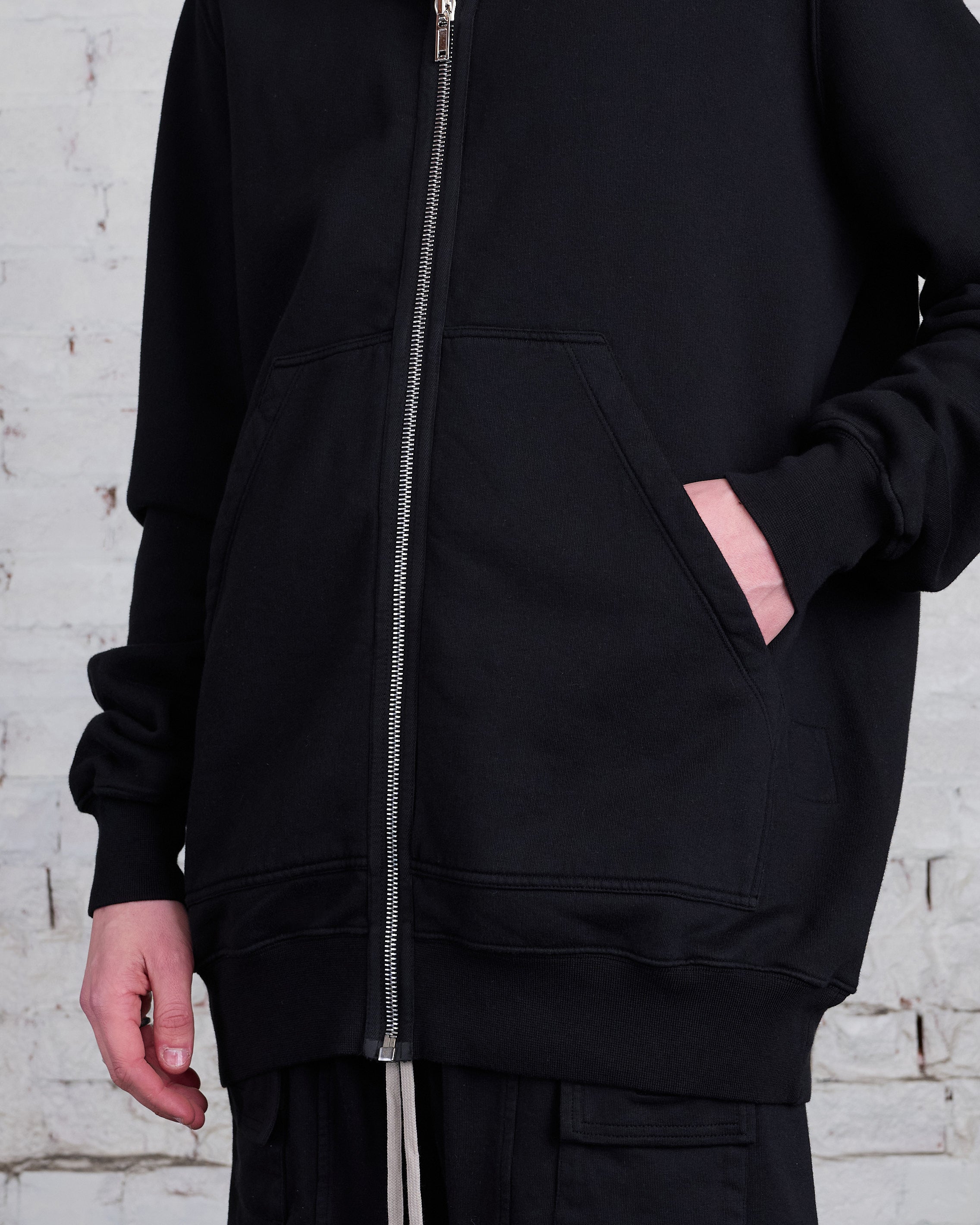 Rick Owens DRKSHDW Jumbo Gimp Hoodie RIG Heavy Jersey Black