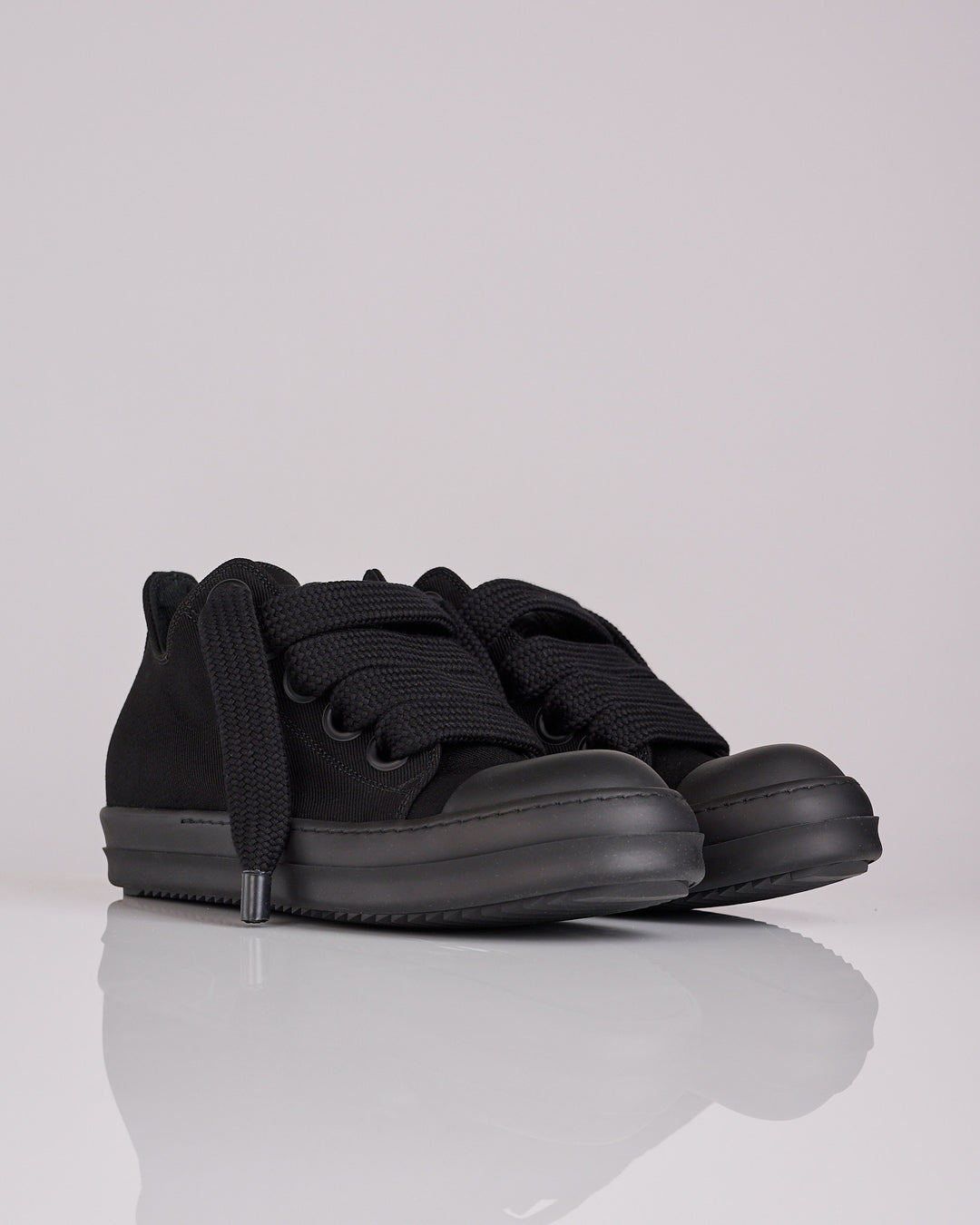 Rick Owens DRKSHDW Jumbo Lace Low Sneaker Denim All Black