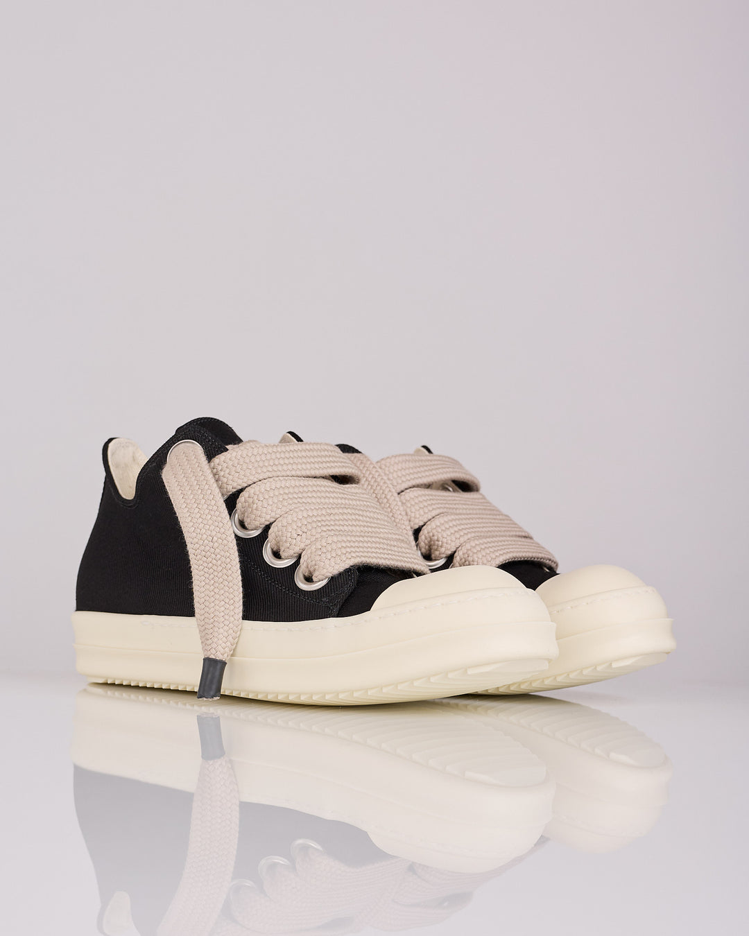 Rick Owens DRKSHDW Jumbo Lace Low Sneaker Denim Black Milk