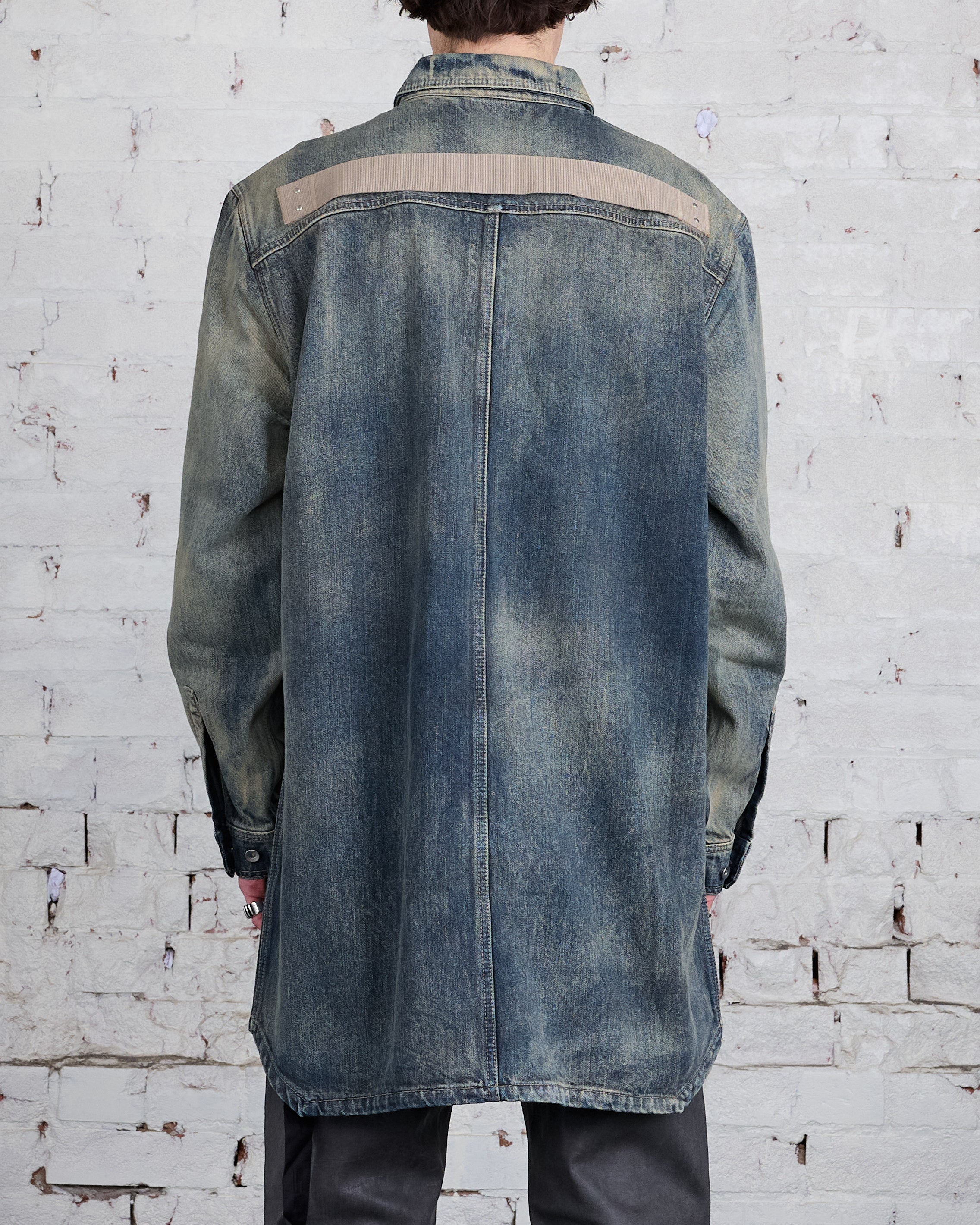 Rick Owens DRKSHDW Jumbo Outershirt 13oz Denim Hustler Blue