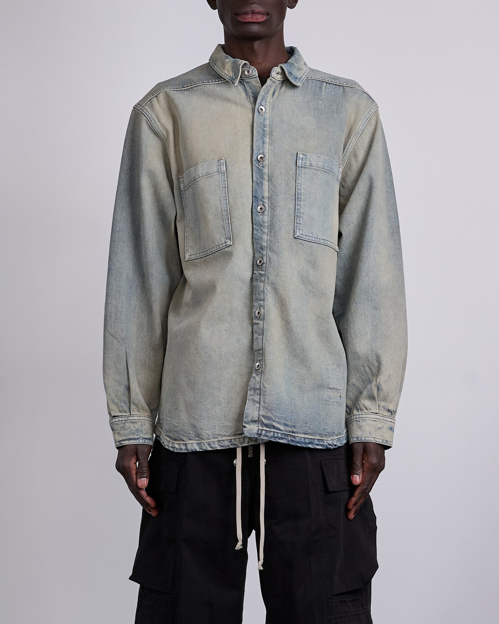 Rick Owens DRKSHDW Jumbo Outershirt 13oz Mineral Pearl – LESS 17