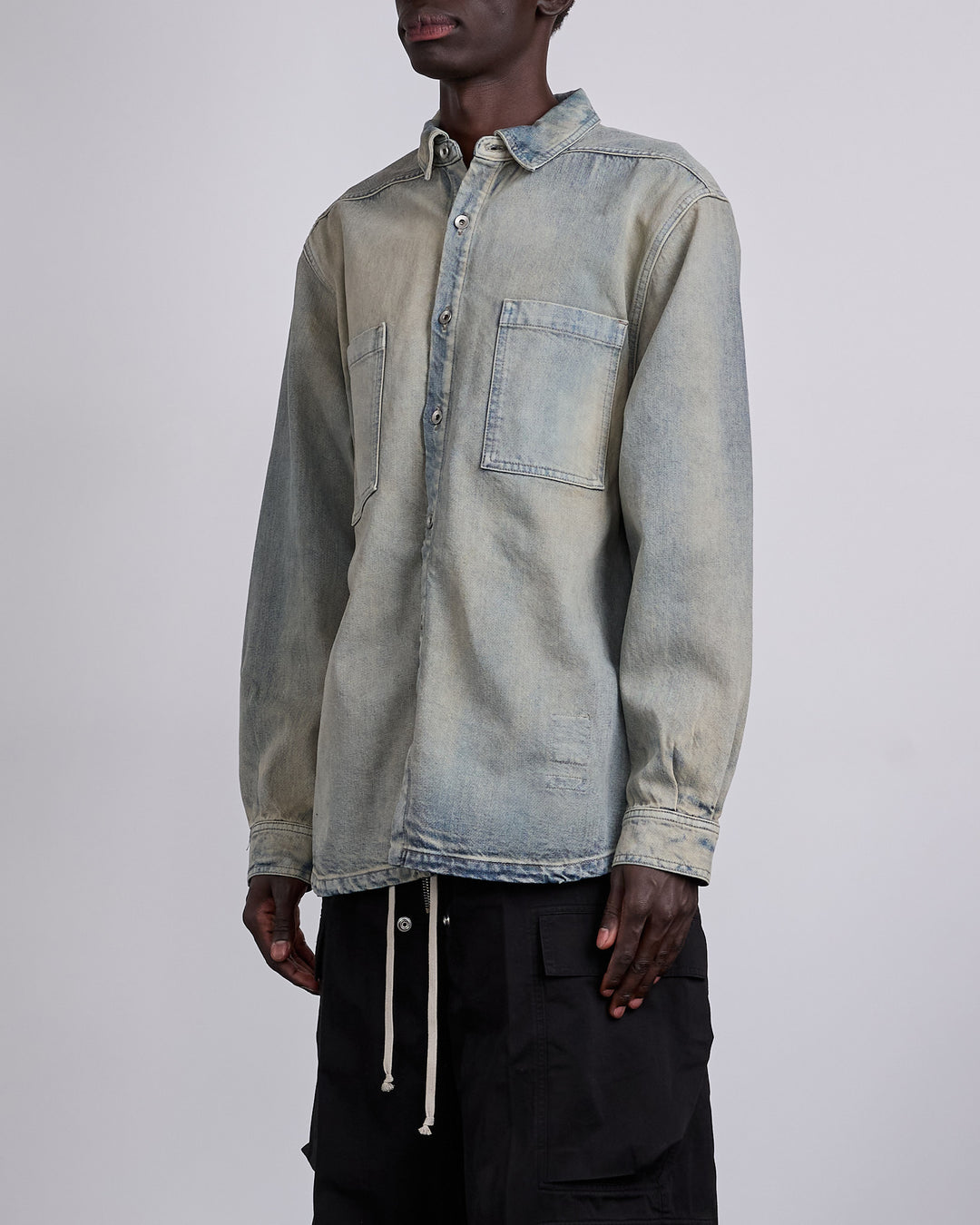 Rick Owens DRKSHDW Jumbo Outershirt 13oz Mineral Pearl