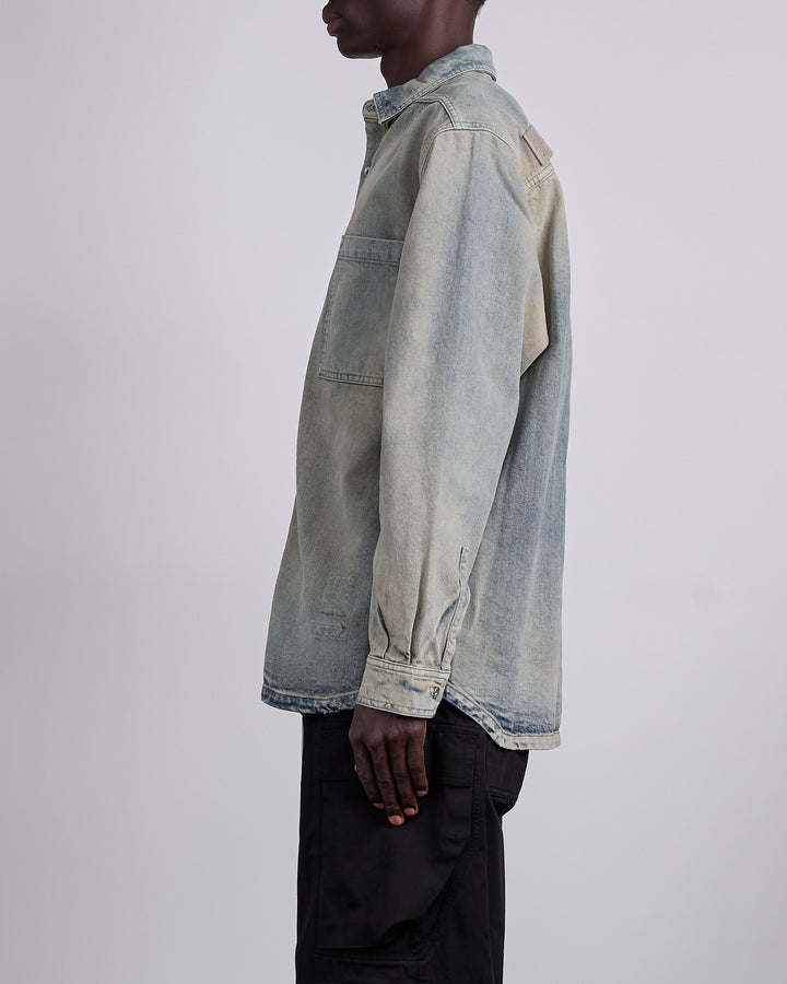Rick Owens DRKSHDW Jumbo Outershirt 13oz Mineral Pearl