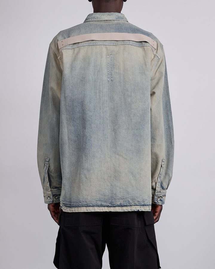 Rick Owens DRKSHDW Jumbo Outershirt 13oz Mineral Pearl